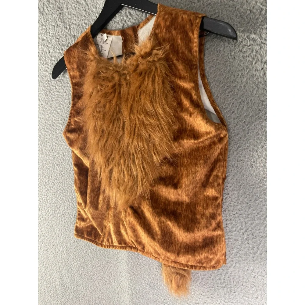 Toys R Us Lion Costume Toddler 3T Plush Vest Tail Halloween Animal Dress Up